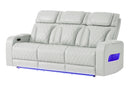 U8611 BLANCHE SILVER PWR REC SOFA WITH PHR AND LED