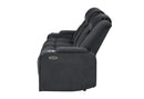 U8000 BLACK PWR REC SOFA W/PHR, DDT, READING LIGHT & LED LIGHT