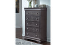 POMPEI METALLIC GREY QUEEN BED GROUP WITH LED