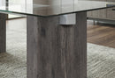 D4238 DINING TABLE AND 8 D4239 DINING CHAIRS