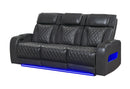 U8611 BLANCHE CHARCOAL POWER RECLINING SOFA WITH PHR AND LED