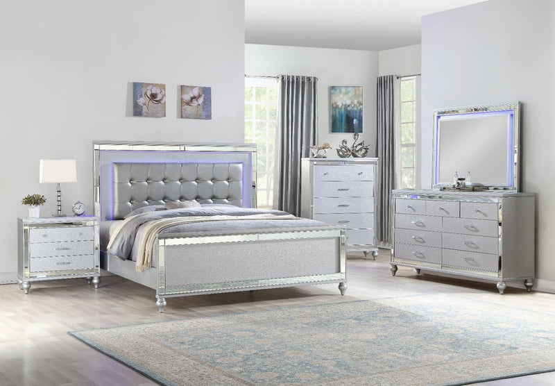 Galaxy Home Sterling Full Bed in Silver