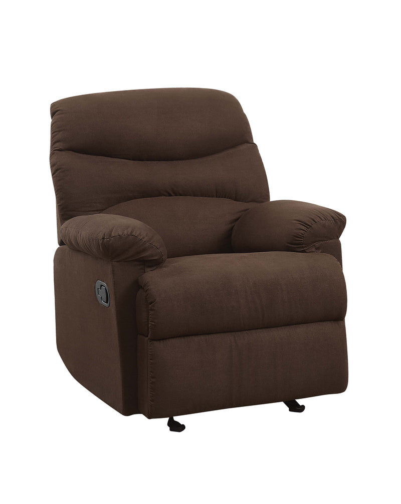 Arcadia Chocolate Microfiber Recliner (Motion) image