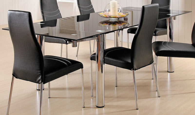 Acme Moderno Rectangular Glass Top Dining Table 06805 image