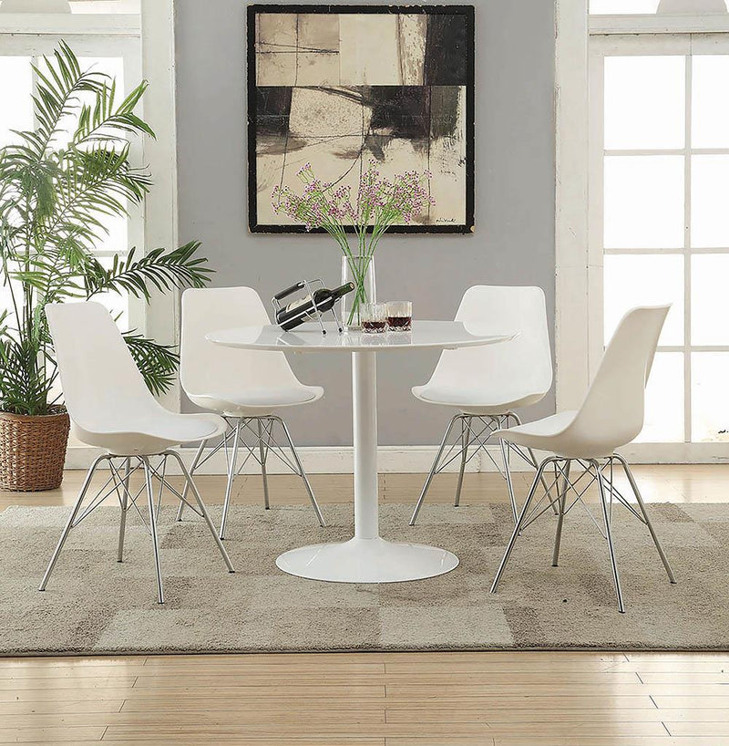 Lowry Contemporary White Dining Chair image