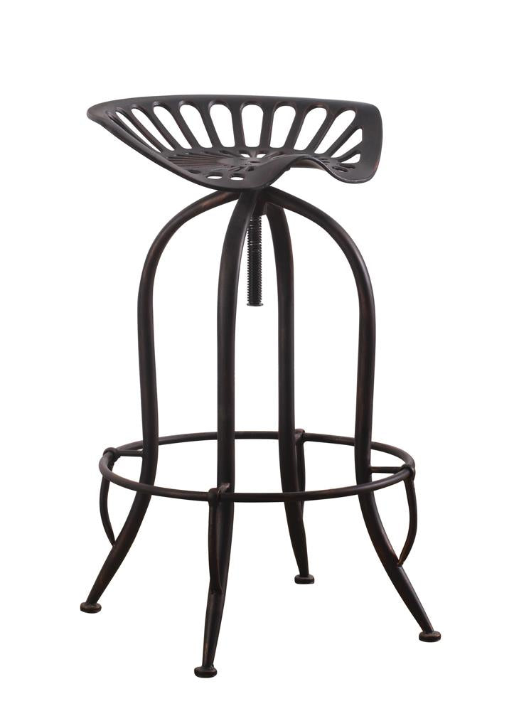 Traditional Antique Black Adjustable Bar Stool image