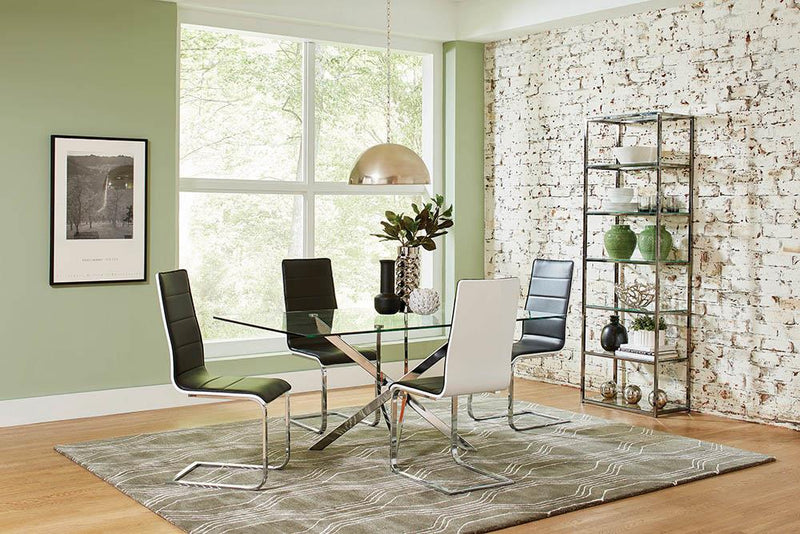 Nathan Contemporary Chrome Dining Table image