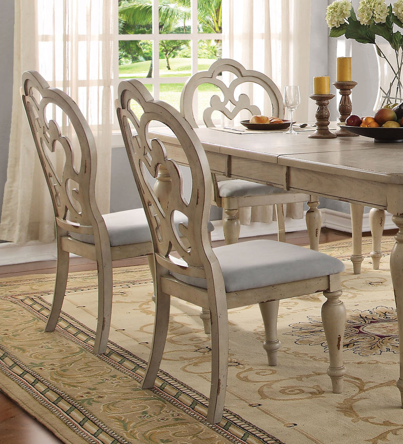 Acme Abelin Side Chair in Antique White (Set of 2) 66062 image