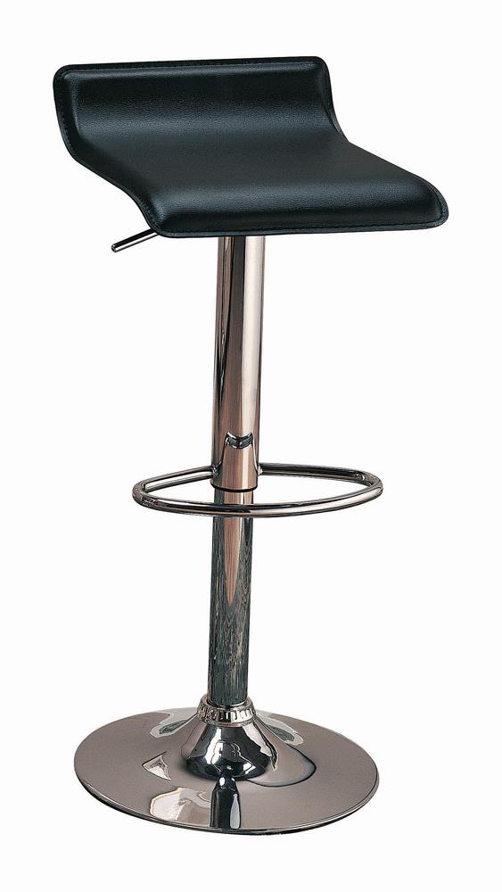 G120390 Contemporary Black Adjustable Bar Stool image