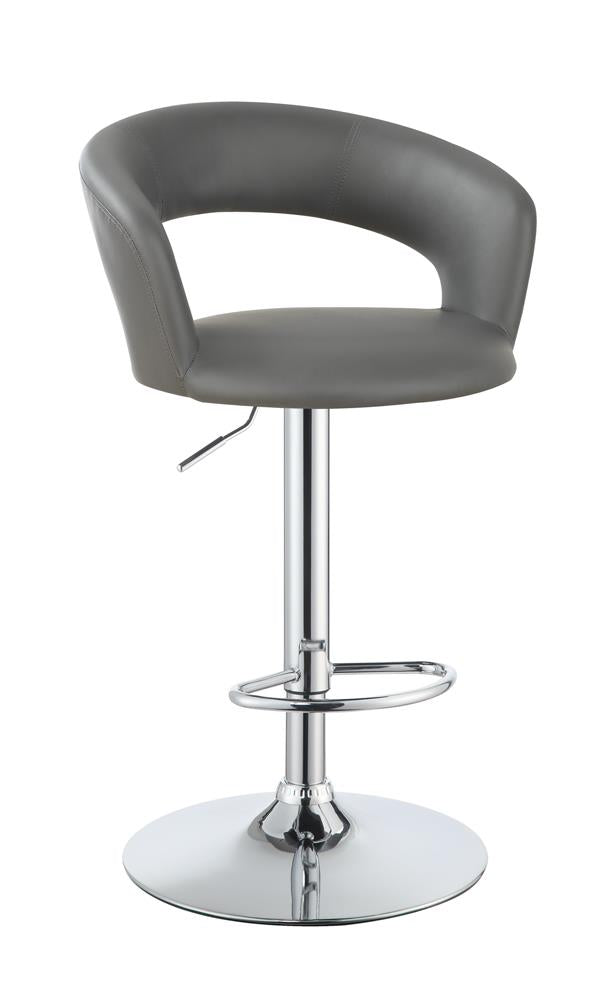 G120346 Contemporary Chrome and Grey Bar Stool image