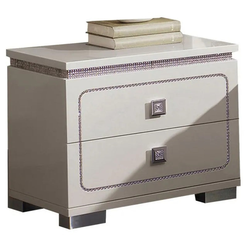 Acme Furniture Valentina Nightstand in White High Gloss 20253 image