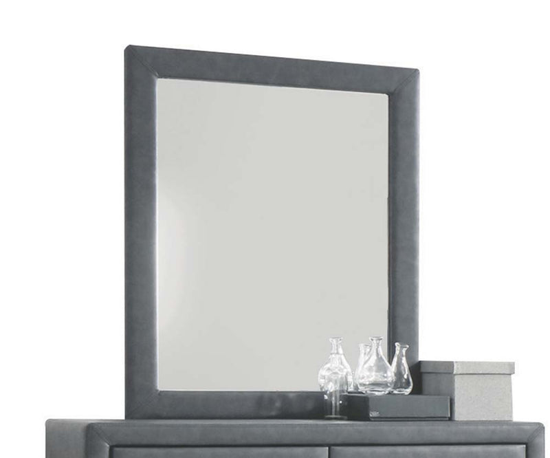 Saveria 2-Tone Gray PU Mirror image