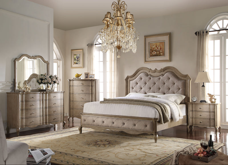 Chelmsford Beige Fabric & Antique Taupe Queen Bed image