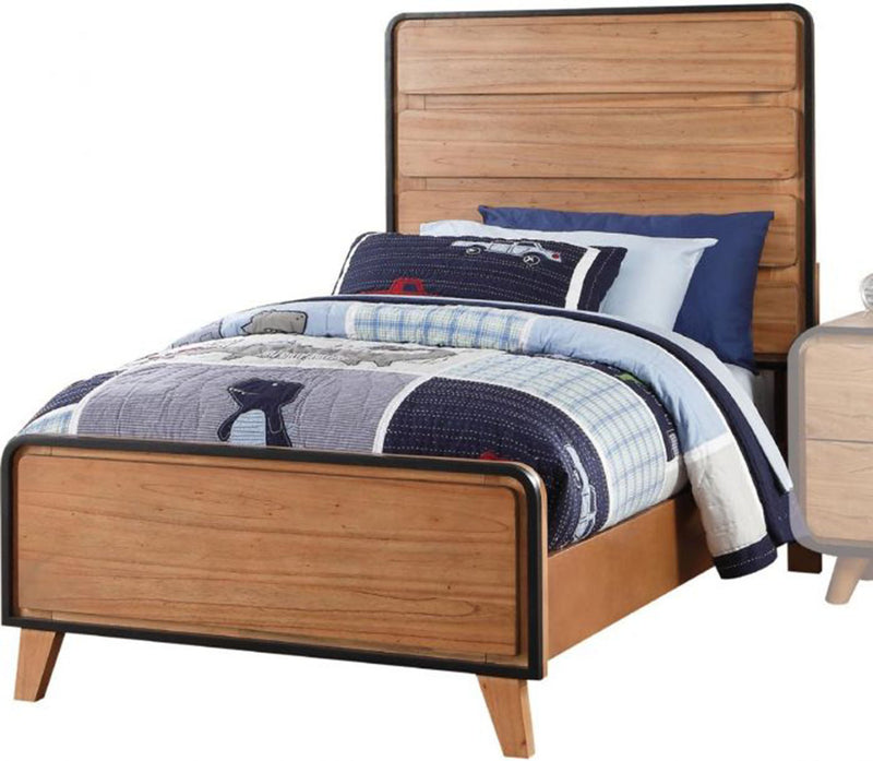 Acme Furniture Carla Twin Panel Bed in Oak and Black 30760T image