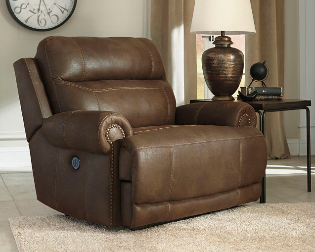 Austere Signature Design by Ashley Zero Wall Power Wide Recliner image