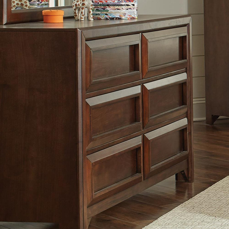 Greenough Transitional Cappuccino Six-Drawer Dresser image