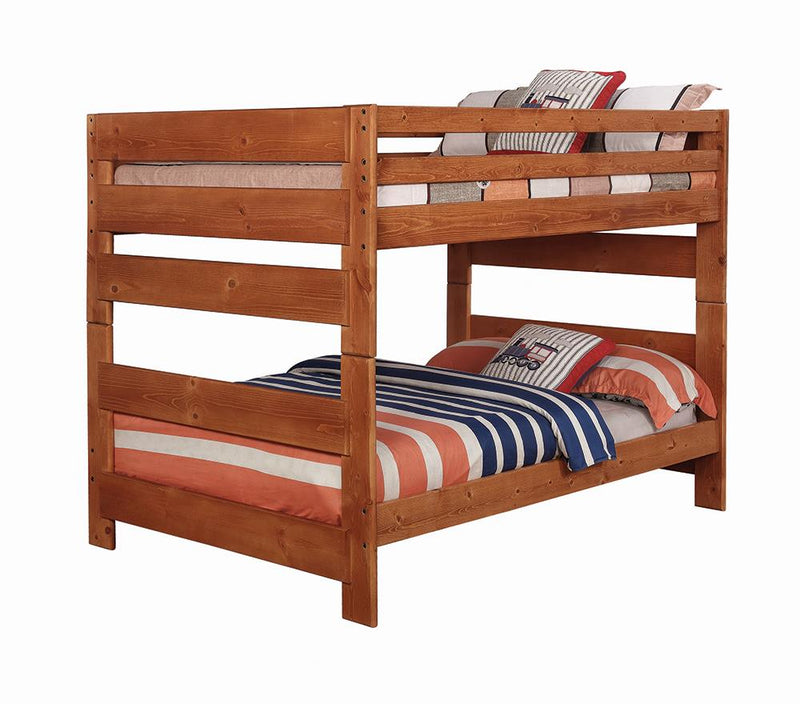 Wrangle Hill Amber Wash Full-over-Full Bunk Bed image