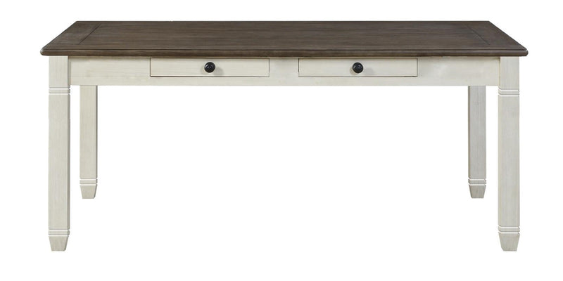 Homelegance Granby Dining Table in White & Brown 5627NW-72 image