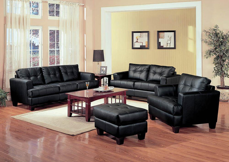 Samuel Transitional Black Ottoman image