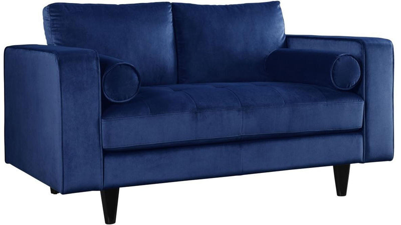 Acme Furniture Heather Loveseat with 2 Pillows in Navy 51076 image