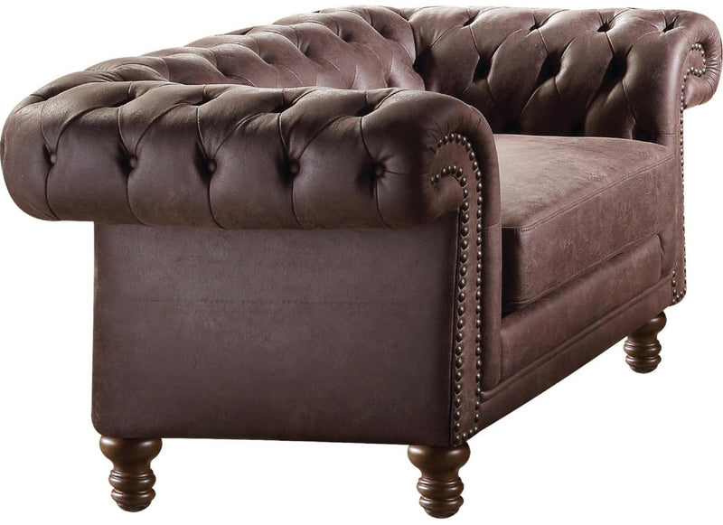 Acme Furniture Shantoria II Chair in Brown Polished Microfiber 52417 image