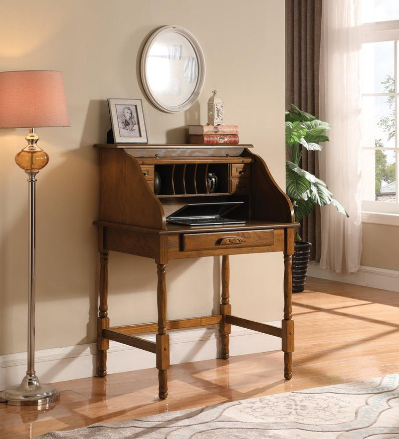 Palmetto Warm Honey Roll Top Secretary Desk image