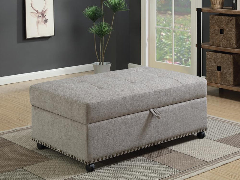 Traditional Dove Grey Sleeper Ottoman image