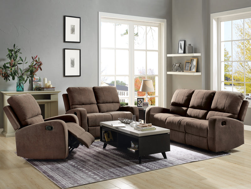 Livino Brown Fabric Sofa (Motion) image