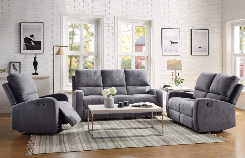 Livino Gray Fabric Sofa (Motion) image