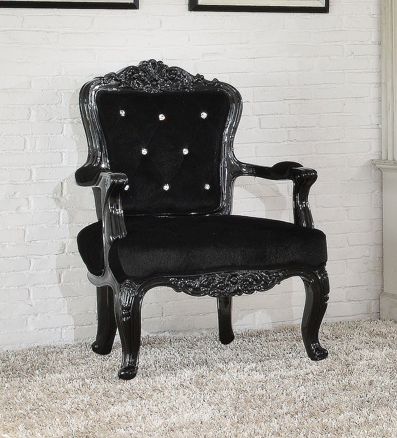 Pascal Black Frame & PU Accent Chair image