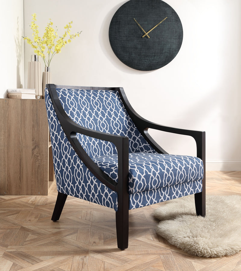 Janiya Blue Fabric Accent Chair image