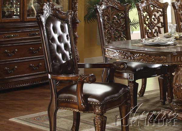 Acme Vendome Cherry Finish Arm Chair (Set of 2) 60004A image