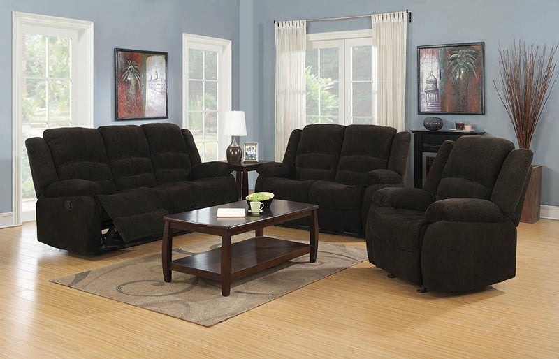 Gordon Chocolate Reclining Loveseat image