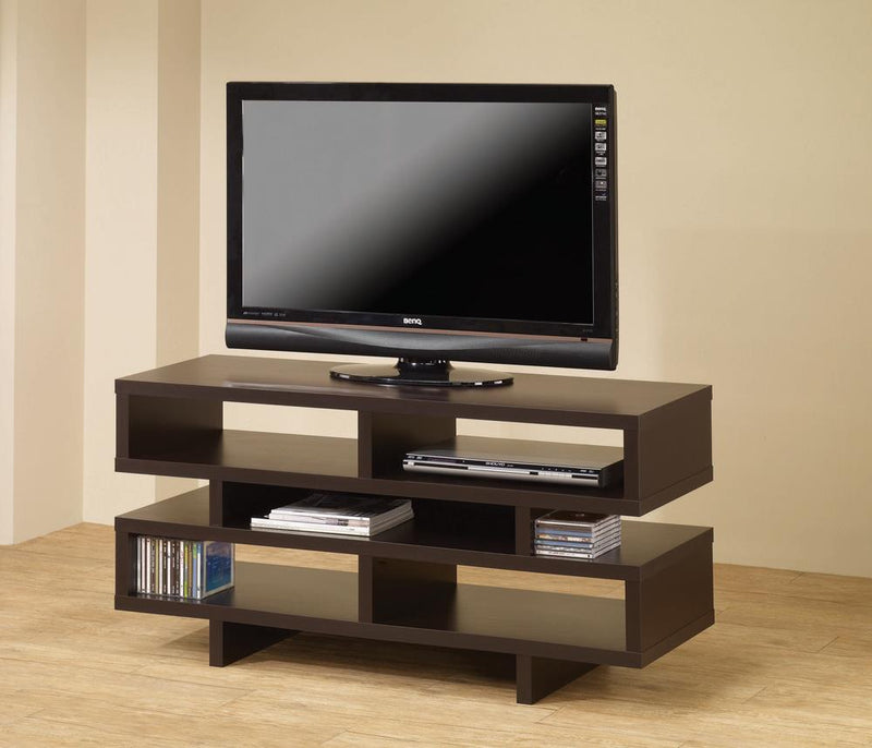 G700720 Contemporary Cappuccino Open Storage TV Console image