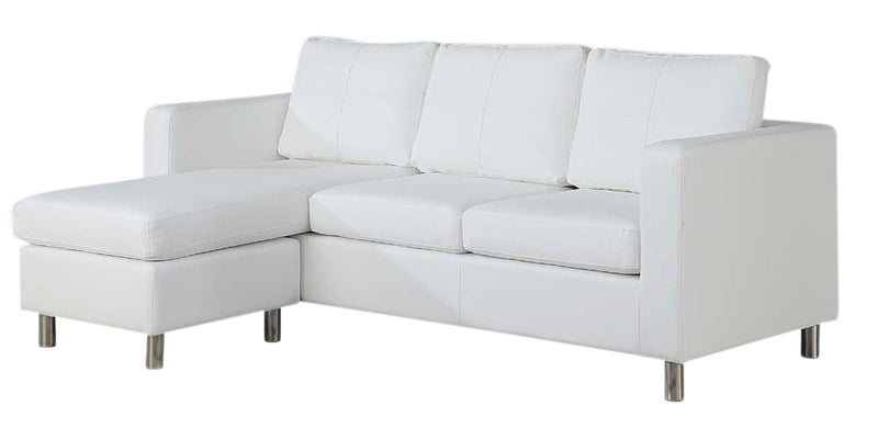 ACME Kemen Modern  Reversible Chaise Sectional in White 15068 image