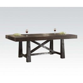 Acme Eliana Leg Dining Table in Salvage Brown 71815 image