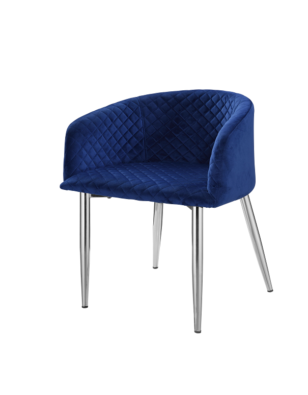 Hawkins Blue Velvet & Nickel Arm Chair image