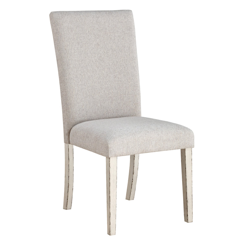 Katet Beige Linen & Antique White Side Chair image