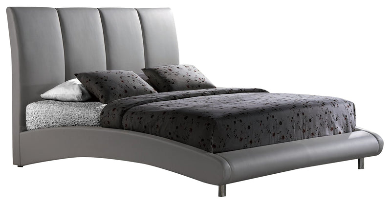 Global Furniture 8272 Queen PU Bed in Gray image