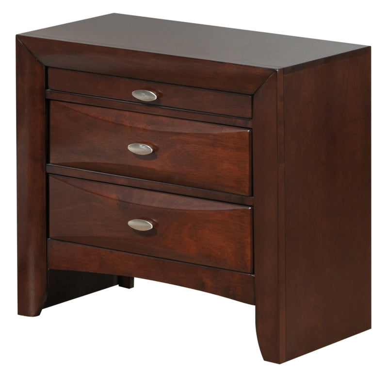 Global Furniture Celia 2 Drawer Nightstand in Merlot image