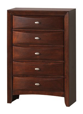 Global Furniture Celia 5 Drawer Chest in Merlot image