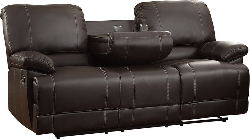 Homelegance Furniture Cassville Double Reclining Sofa in Dark Brown 8403-3 image