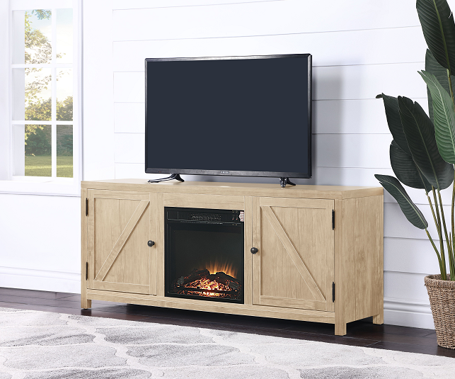 Ciel Natural TV Stand (Optional Fireplace) image