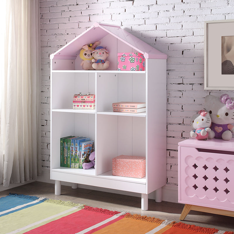 Doll Cottage White & Pink Bookcase image