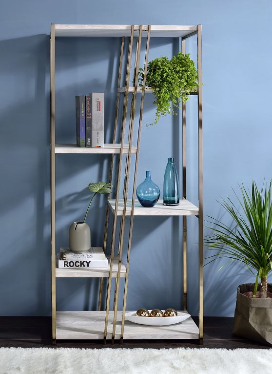 Tanan White & Champagne Bookshelf image