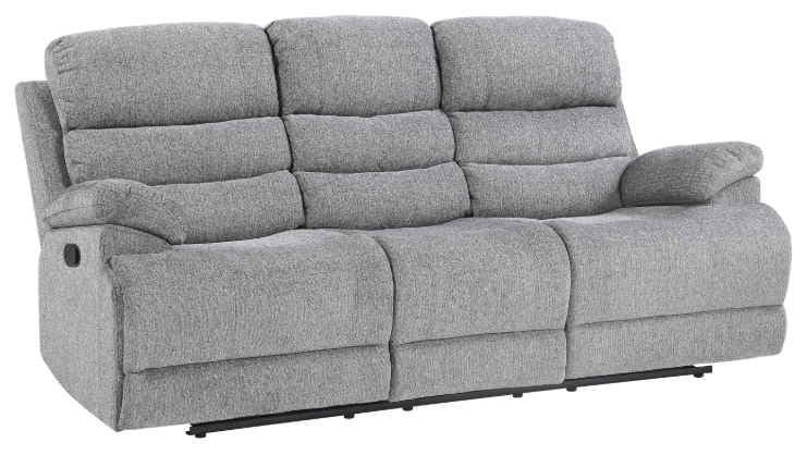 Homelegance Furniture Sherbrook Power Double Reclining Sofa with Power Headrests and USB Ports in Gray 9422FS-3PWH image