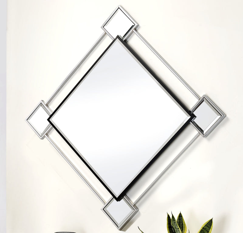 Asbury Mirrored & Chrome Accent Mirror (Wall) image