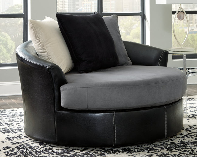 Signature design by ashley on sale oversized swivel accent chair