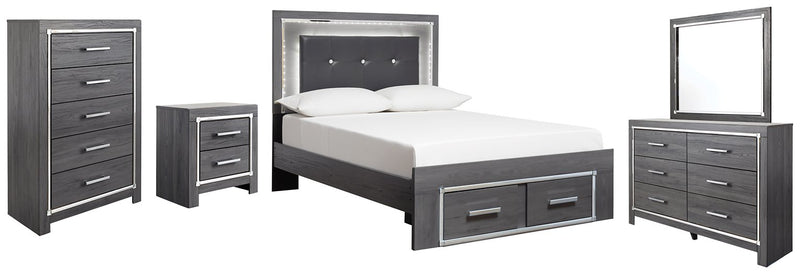 Lodanna Signature Design 7-Piece Bedroom Set with 2 Storage Drawers image