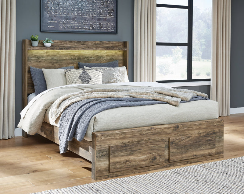 Rusthaven Signature Design by Ashley Bed with 2 Storage Drawers image